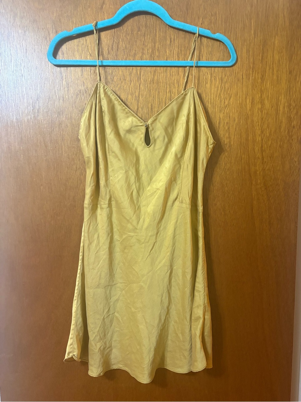 Victoria’s Secret Gold silk Slip Dress size large!